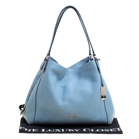 Coach Light Blue Hallie Shoulder Bag - Picture 1 of 10